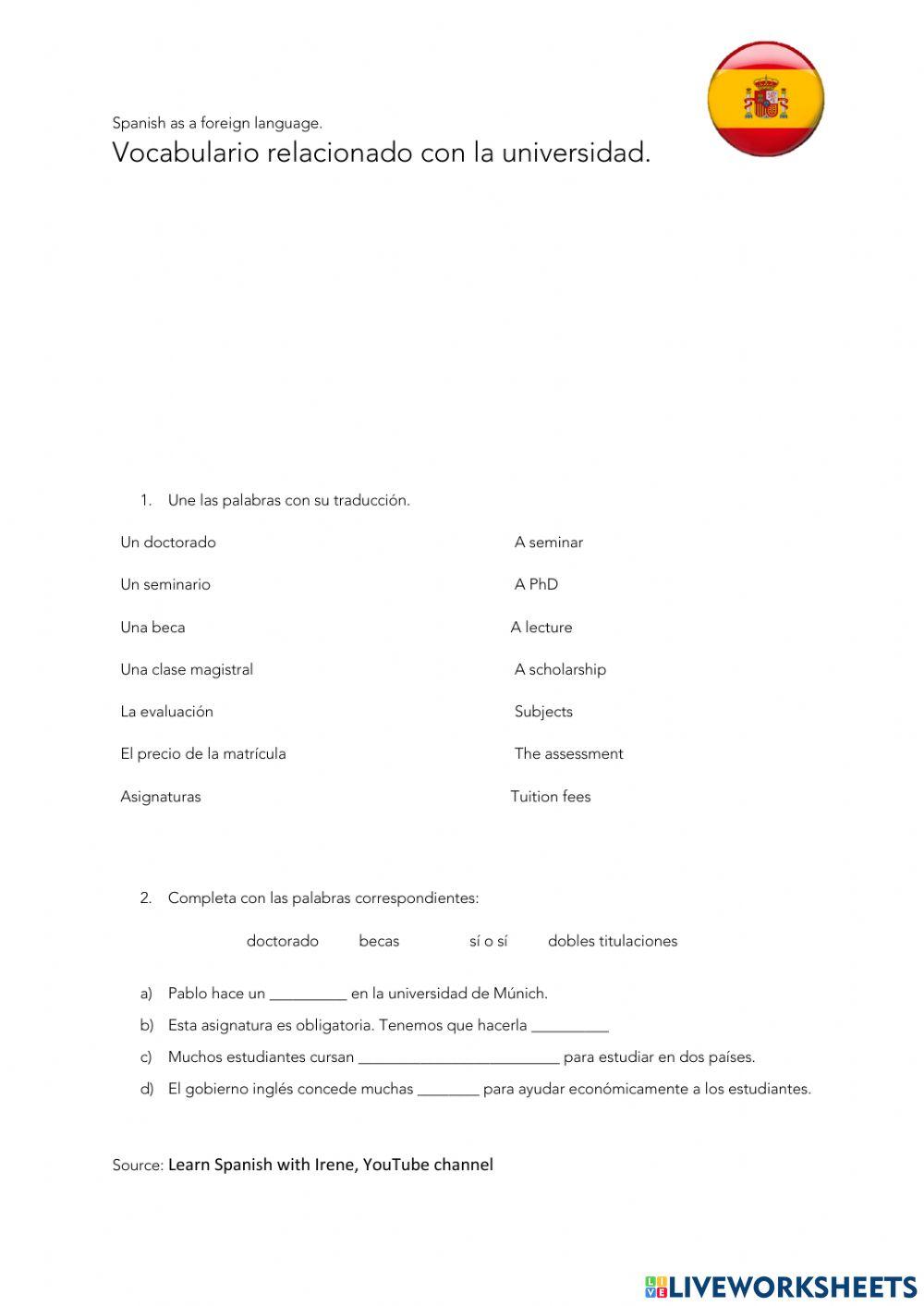 Universidad español