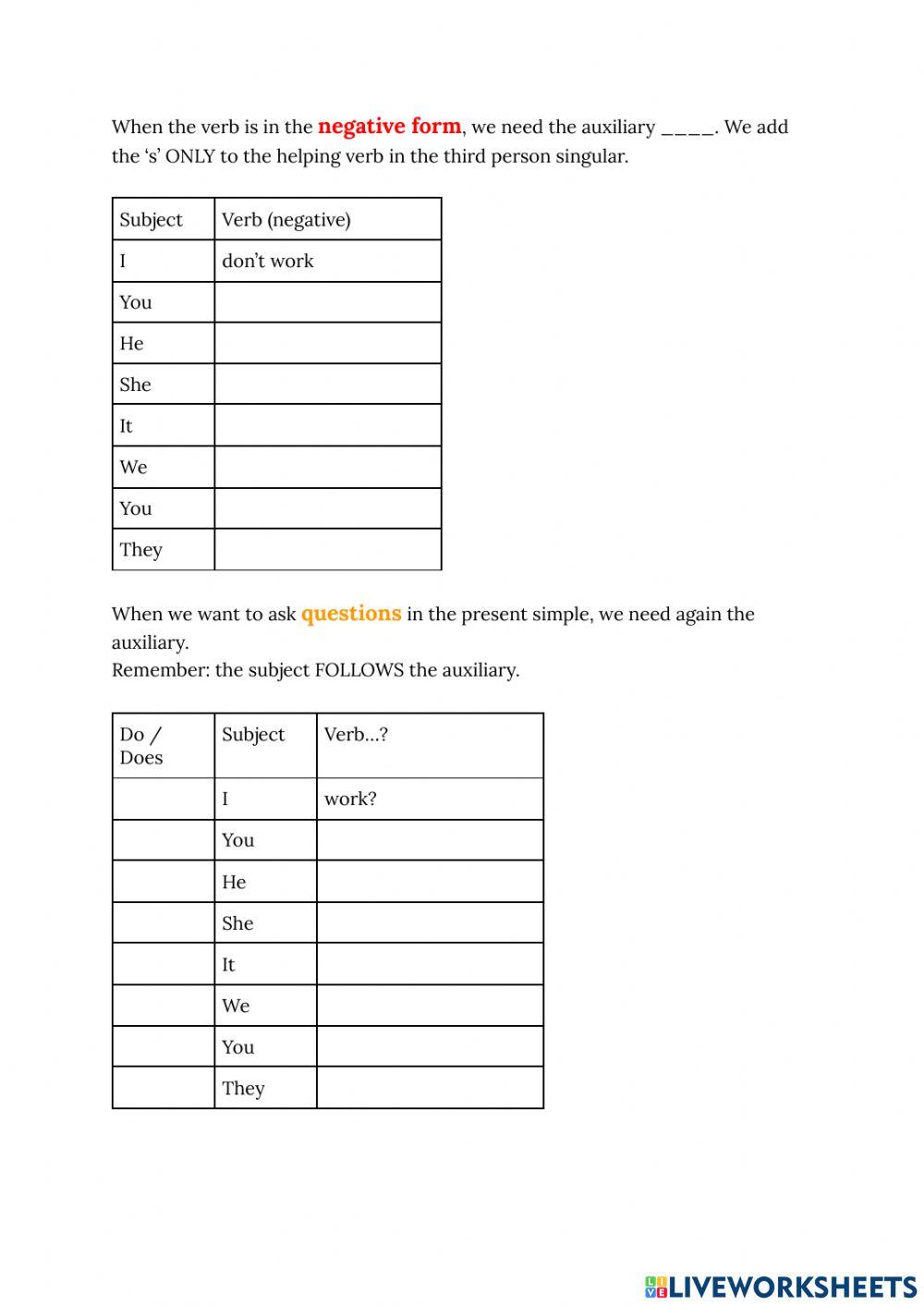 Present simple and present continuous: review