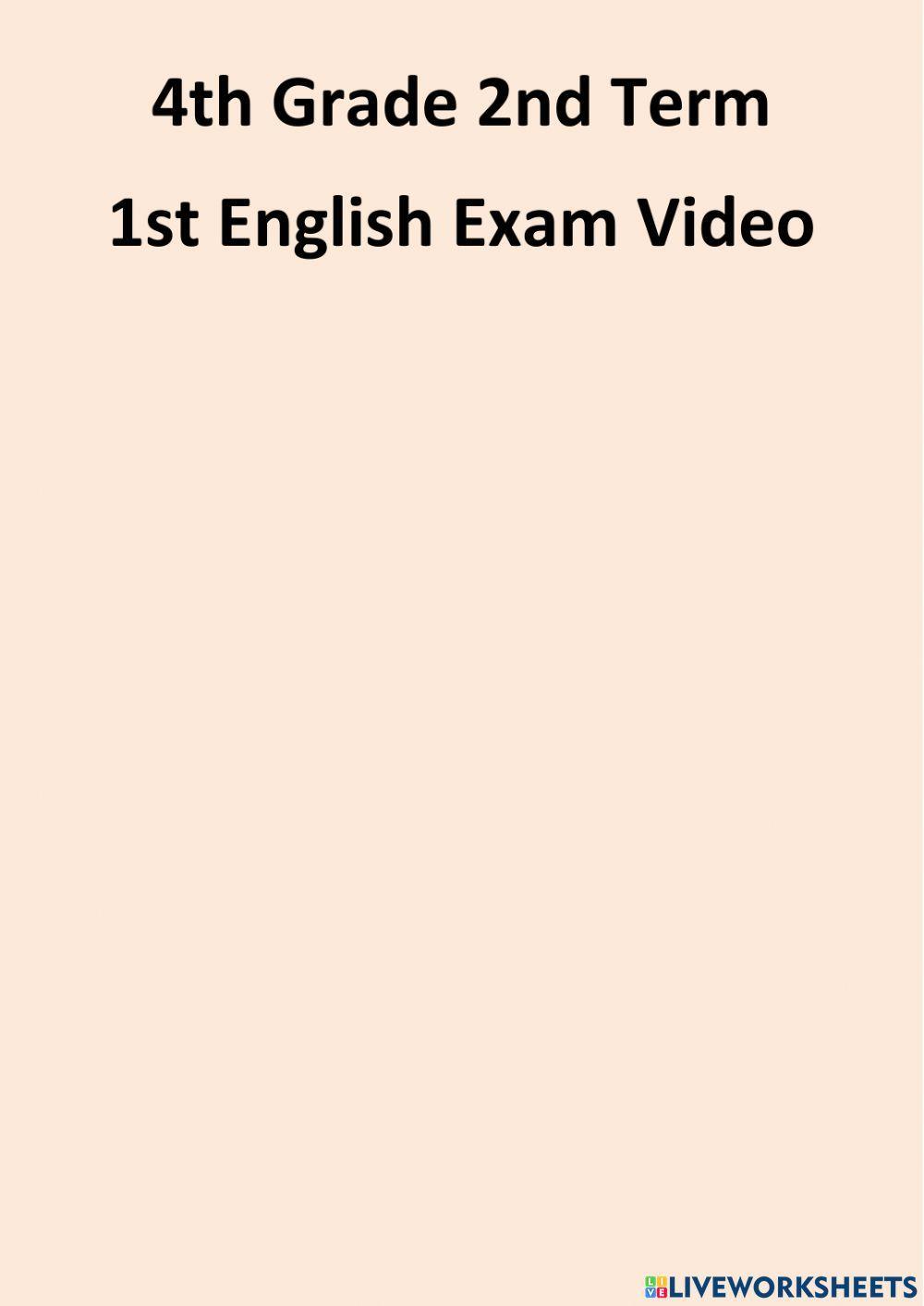 4th Grade Exam 4th Grade Exam