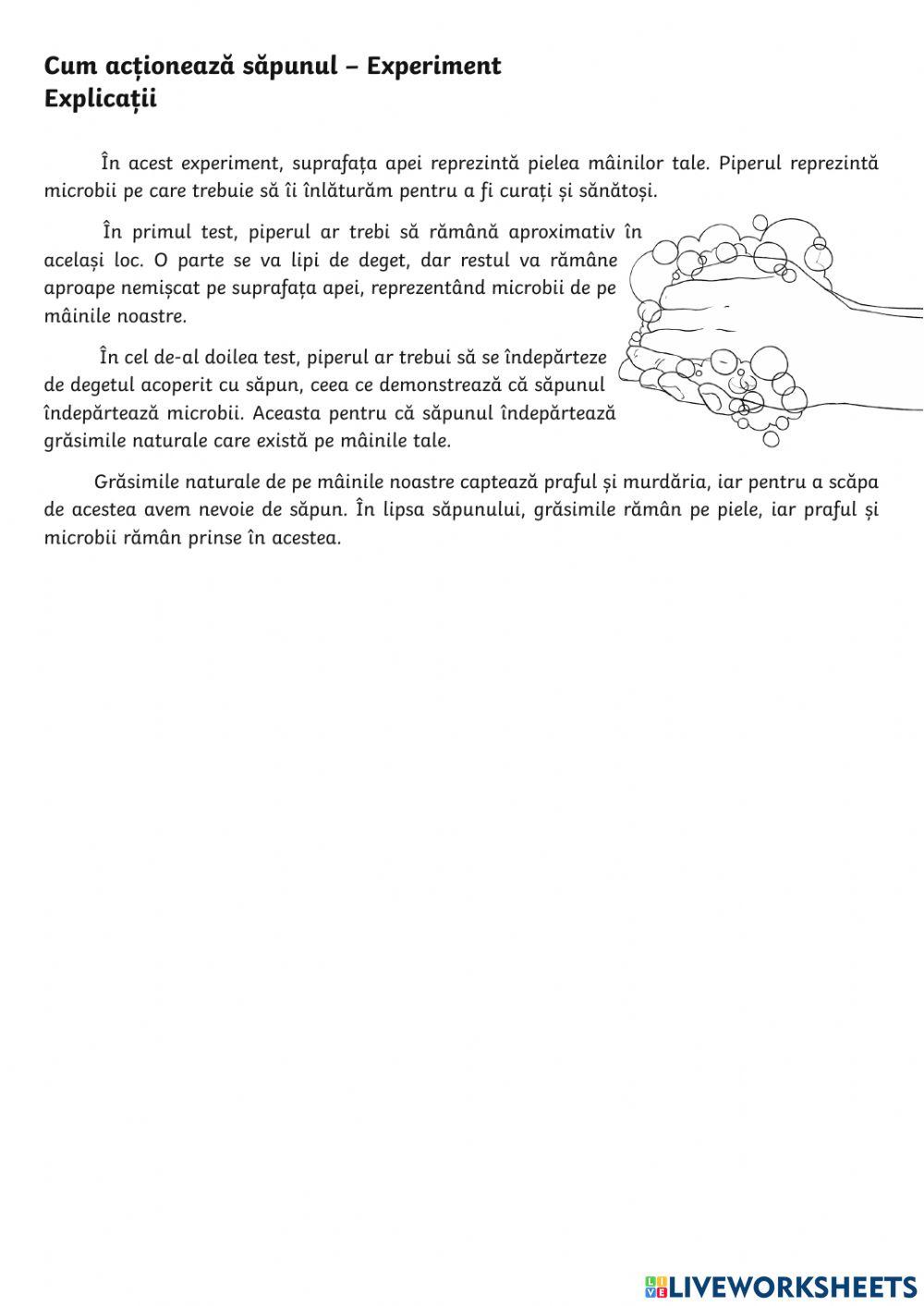 Experiment- igiena personala