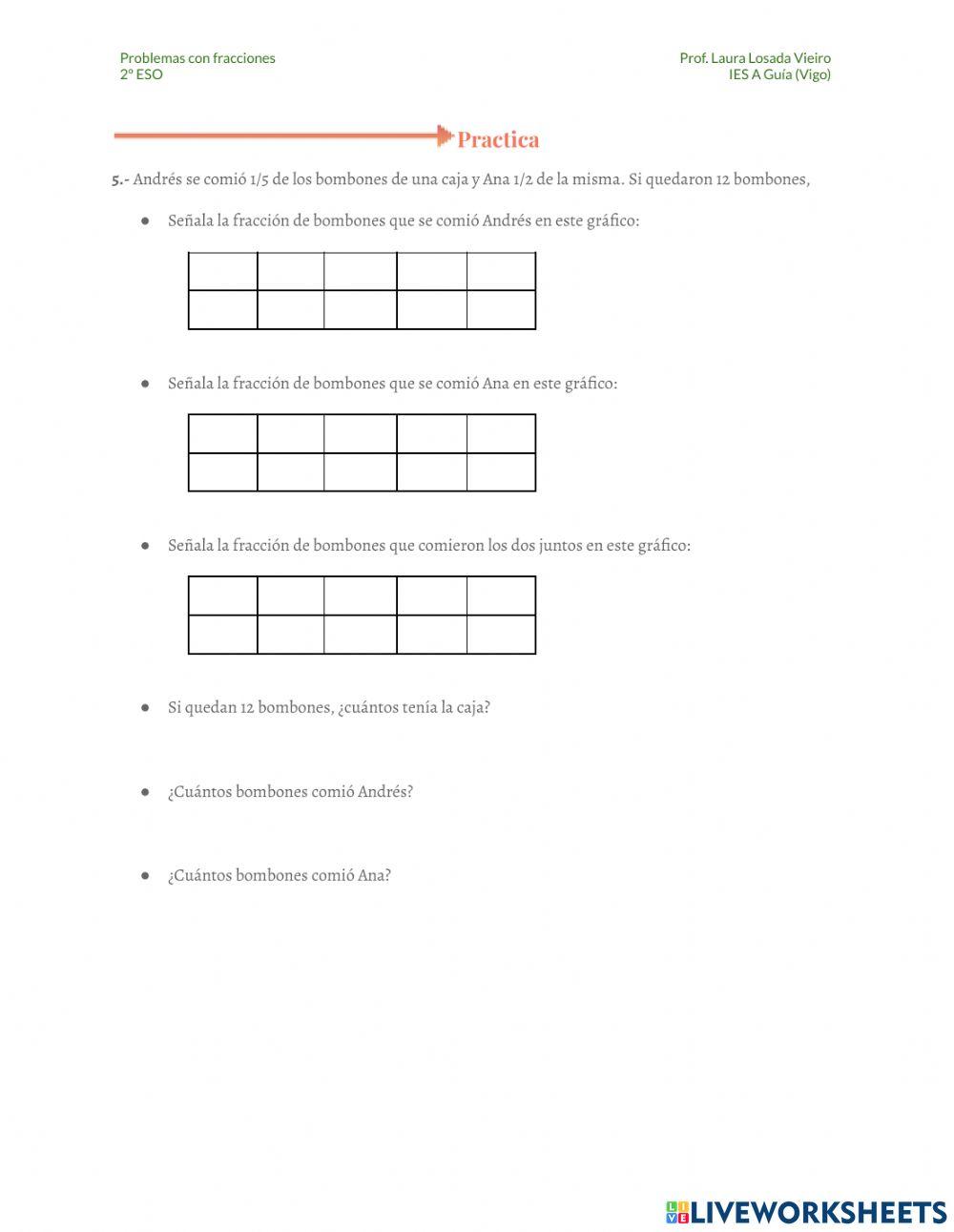 Problemas con fracciones 1