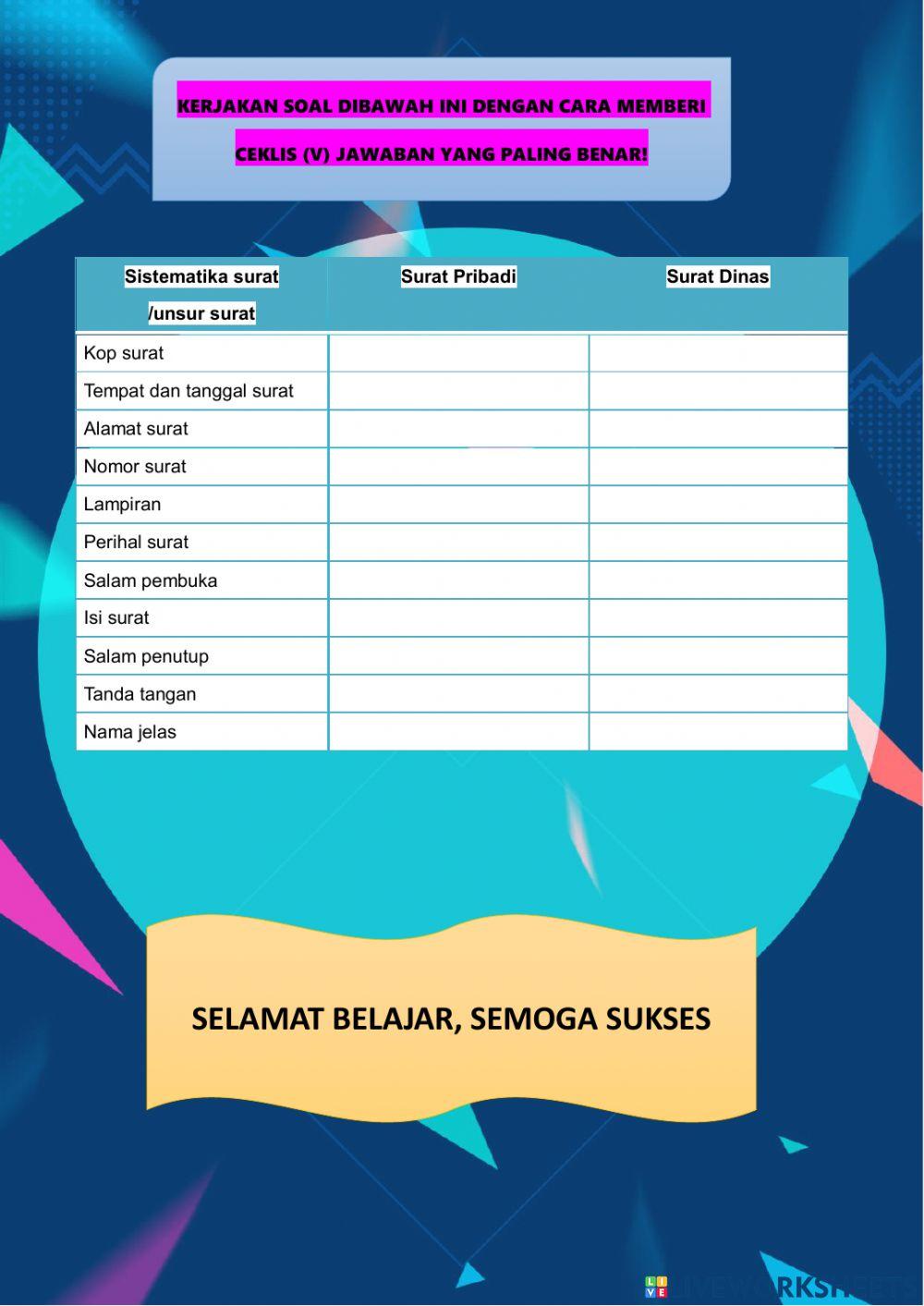 Surat Dinas dan Surat Pribadi
