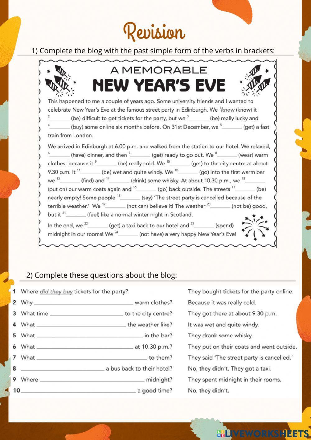 Past simple irregular verbs