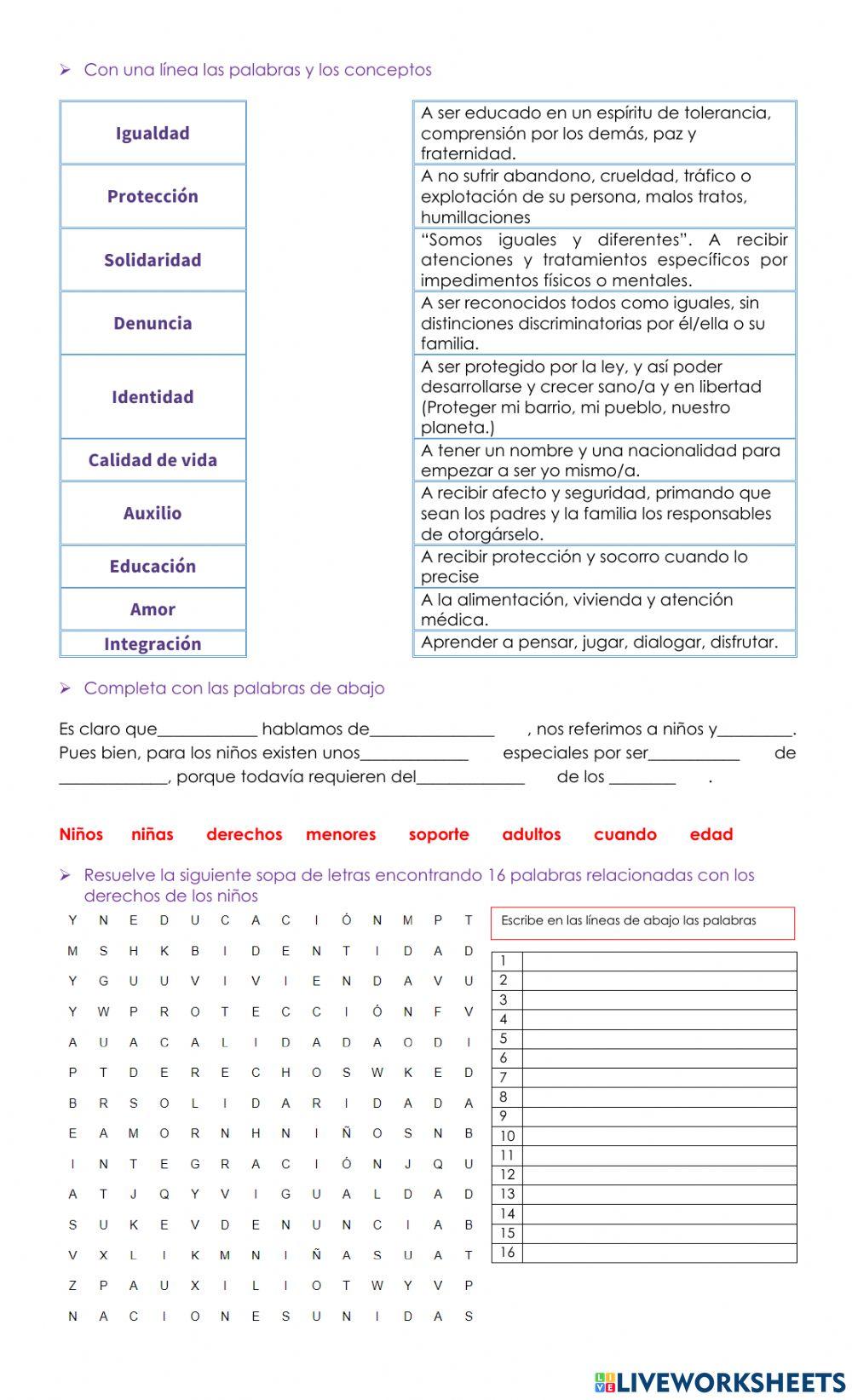 Derechos de los niños