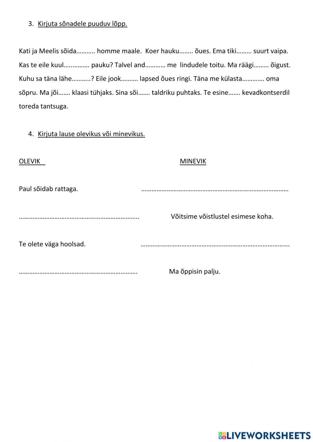 Tegusõnade pööramine