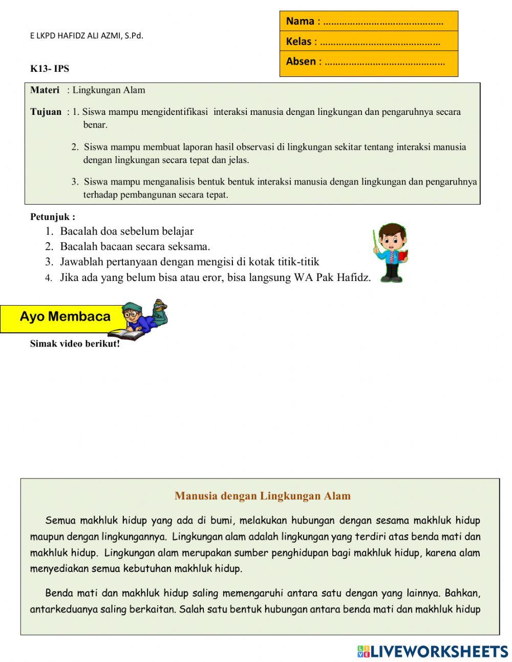 Lkpd tema 6 subtema 1