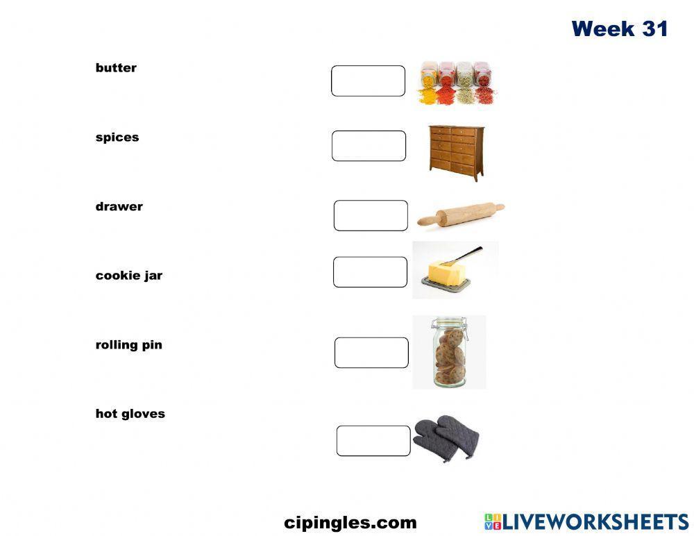 Verbs and Kitchen 2 Week 31