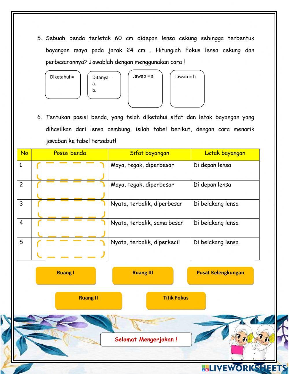 LKPD Cermin dan Lensa Cekung-Cembung
