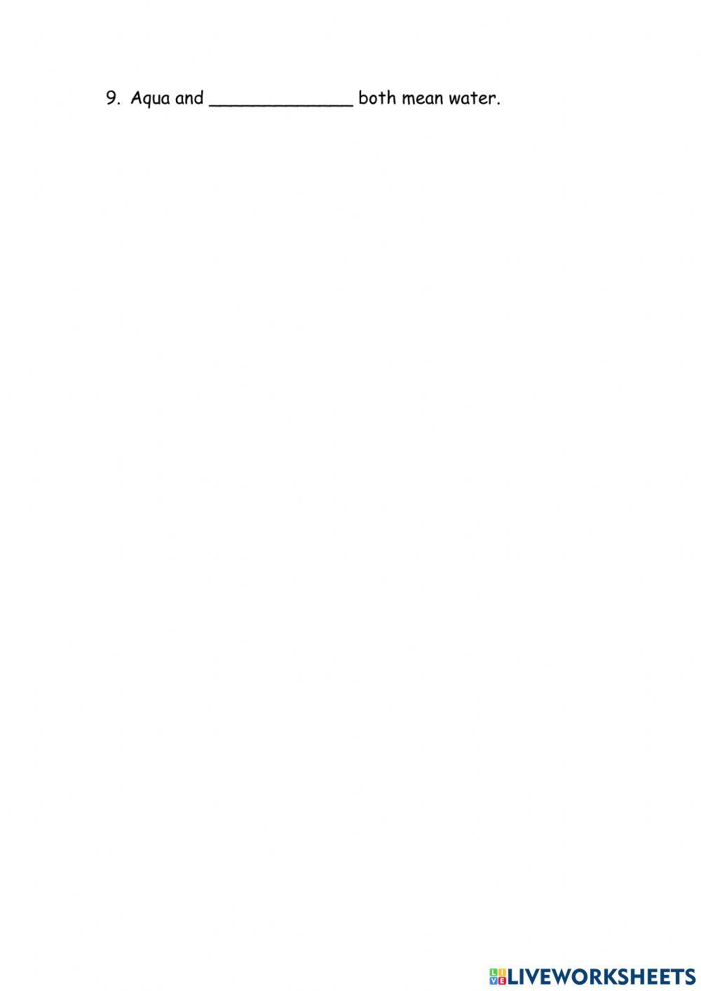 Greek and Latin Root Words and their Meanings