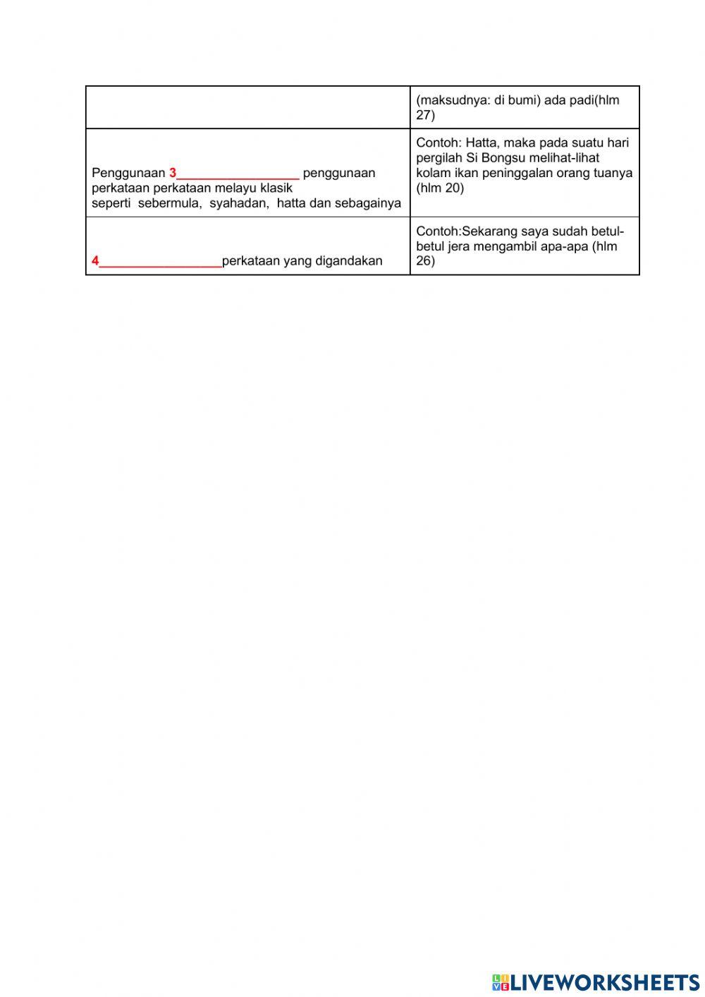 Latihan Gaya Bahasa Asal Padi