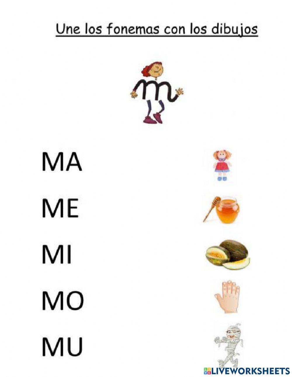 Repaso letras l, s,m