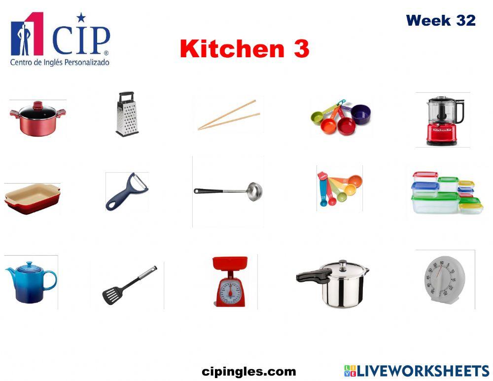 Verbs and Kitchen 3 Week 32