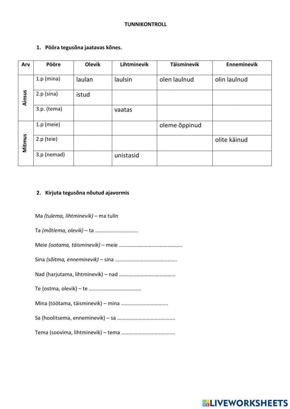 Tegusõna pööramine