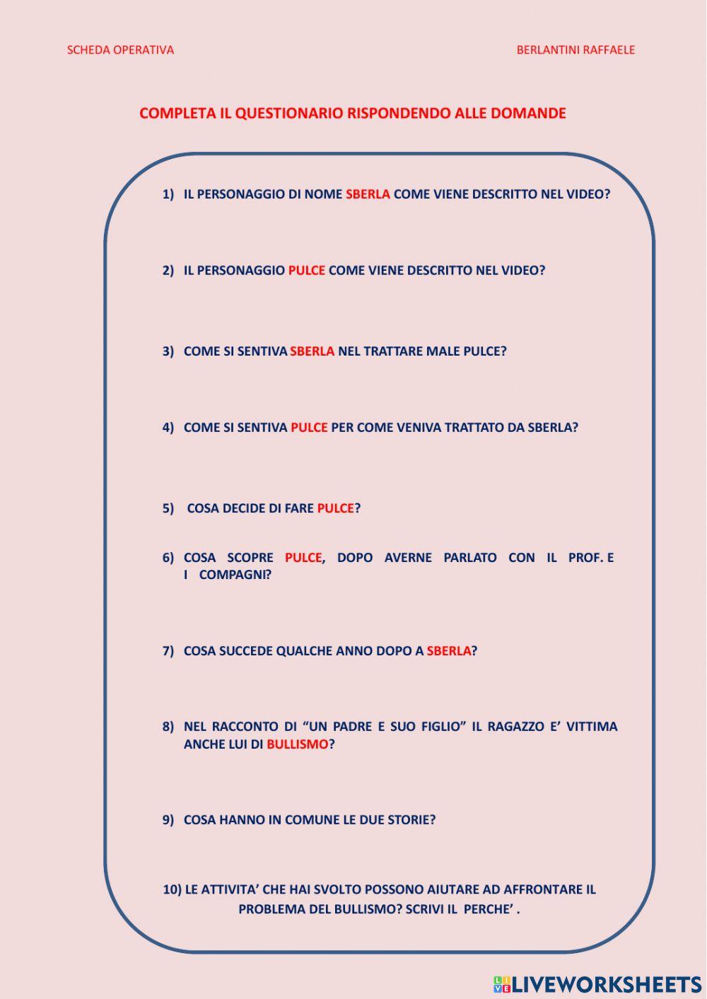 STORIE DI BULLISMO - UN PADRE E SUO FIGLIO-