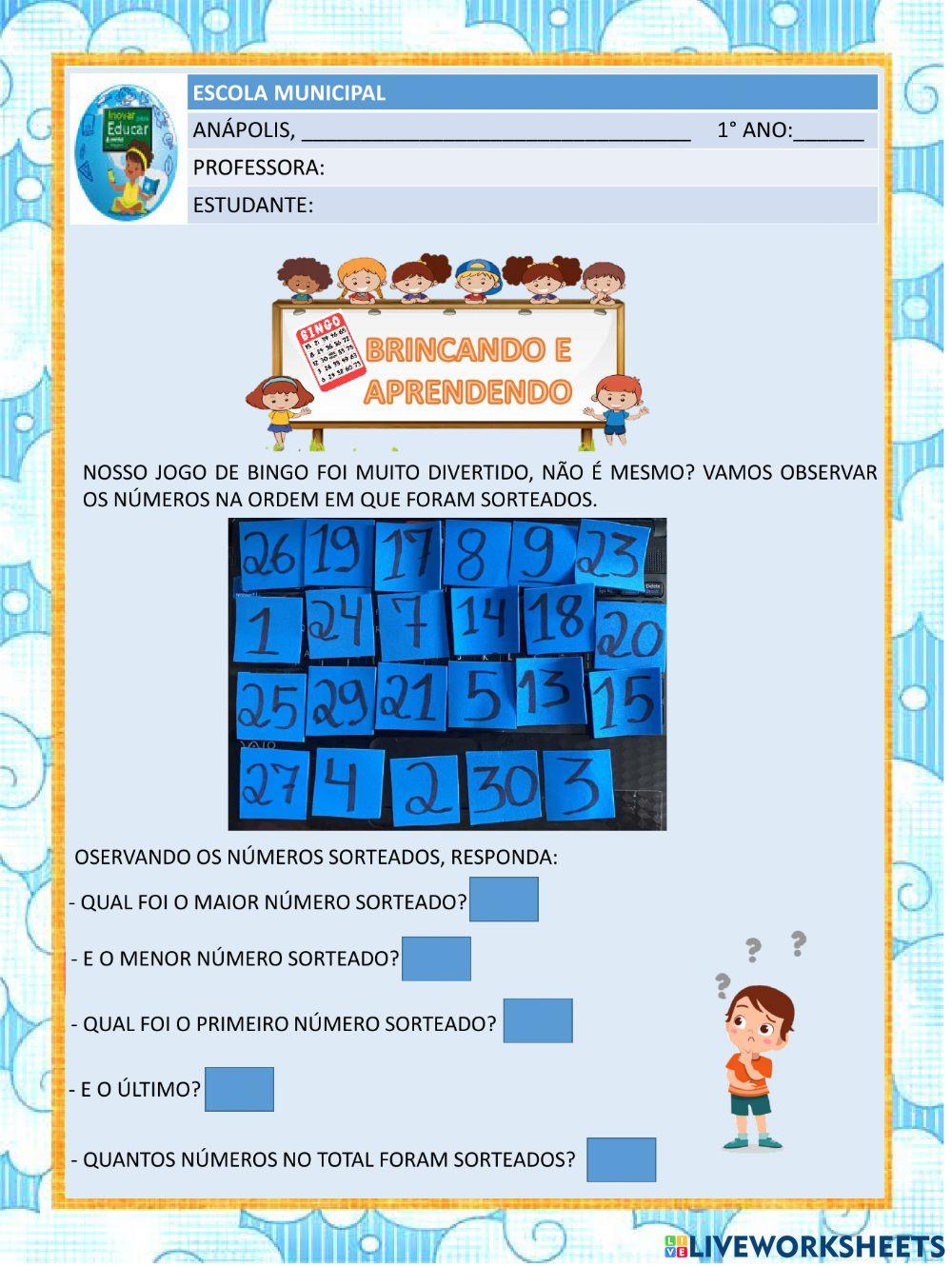 Atividade 032 -números ordinais