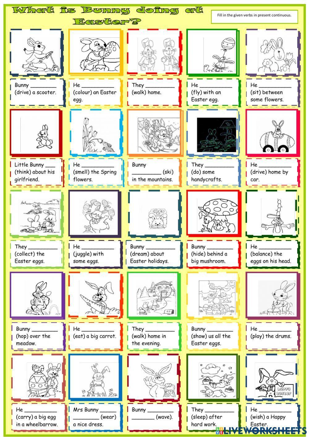 Easter Activity - Present Continuos Easter Activity - Present Continuos