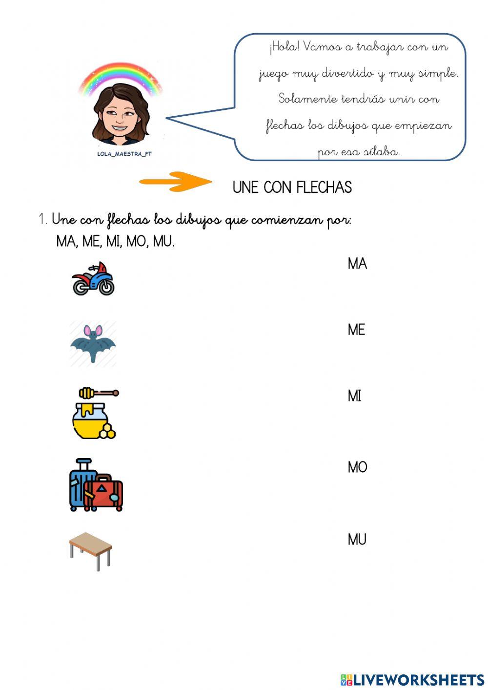 Conciencia fonológica ma, me, mi, mo, mu