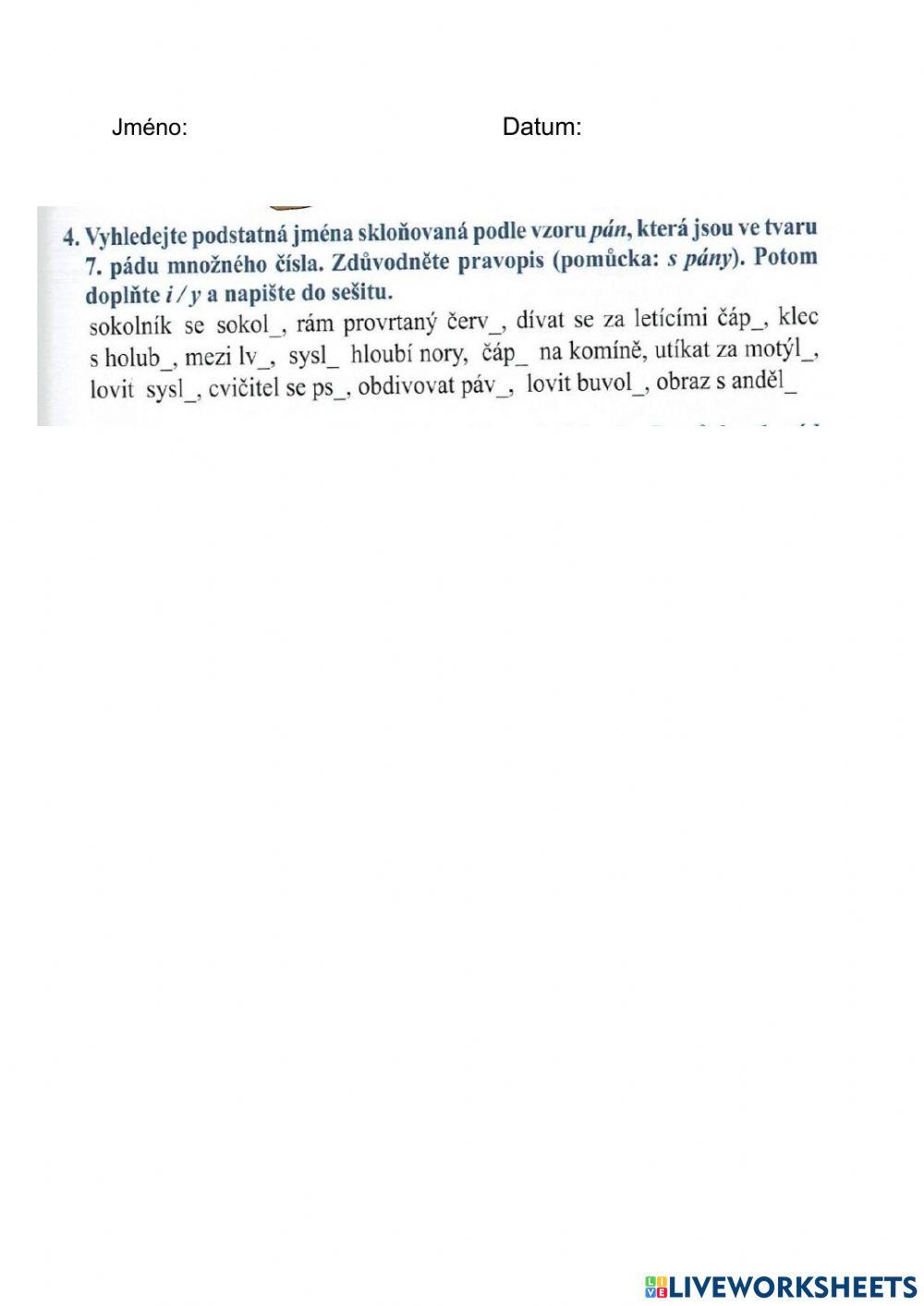 Rod mužský - vzor pán