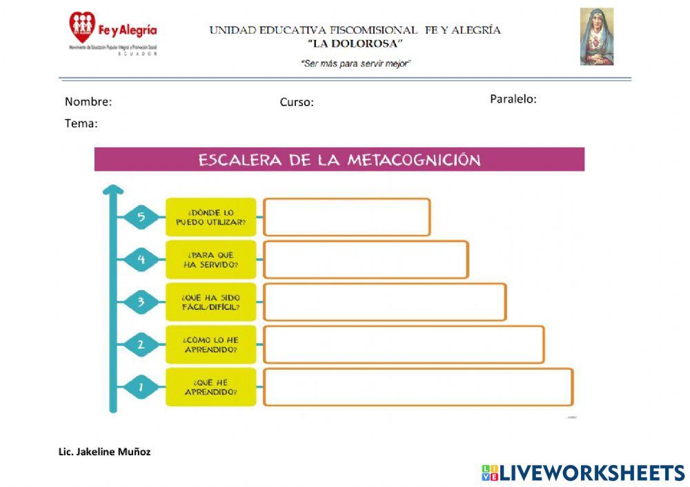 Ficha Escalera Metacognición