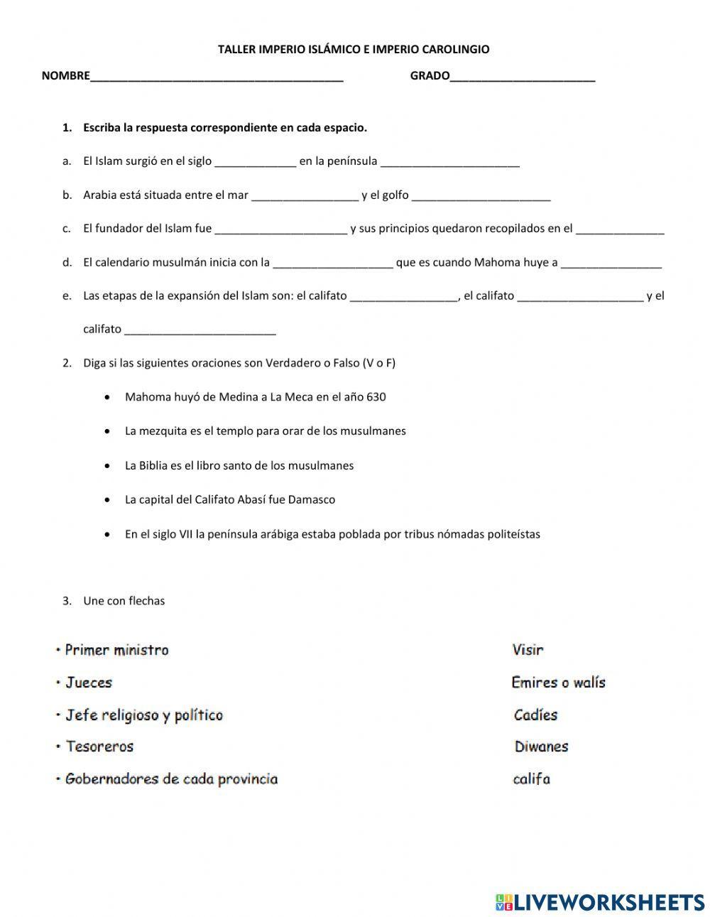 Imperio islámico e imperio carolingio