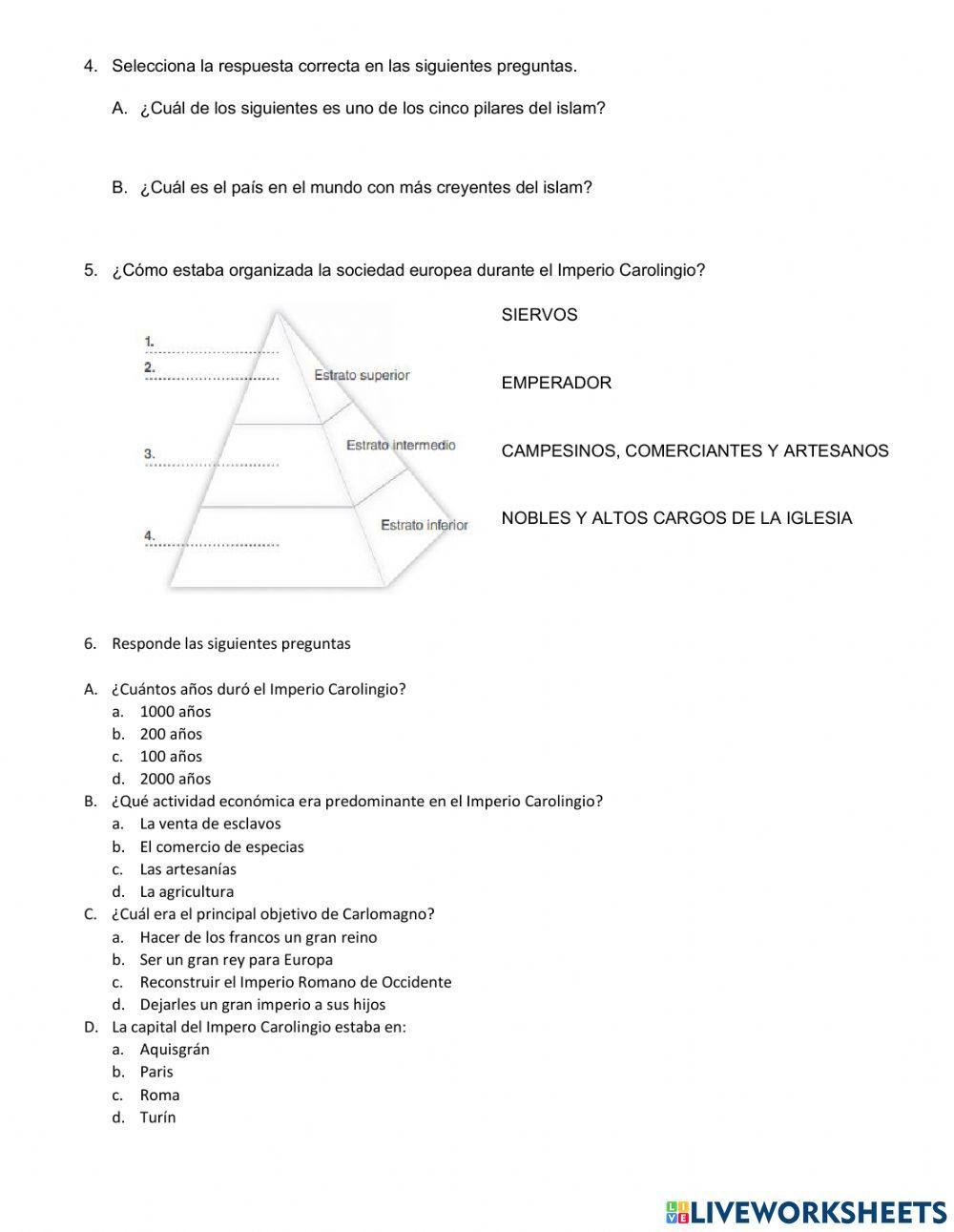 Imperio islámico e imperio carolingio