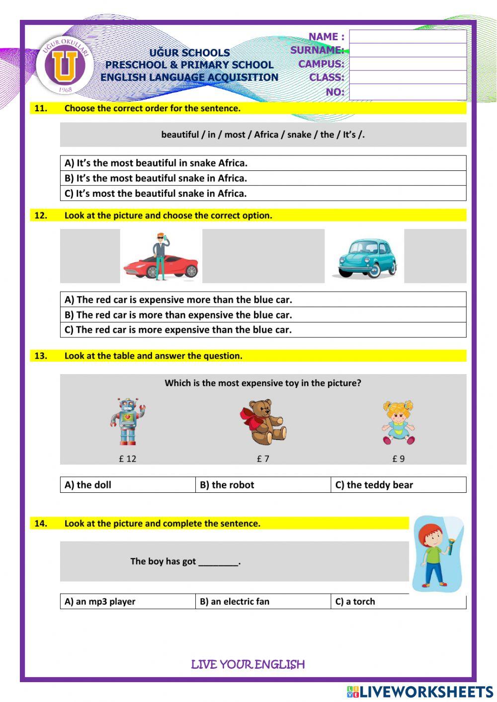 GR3-URT3-Practice Sheet3