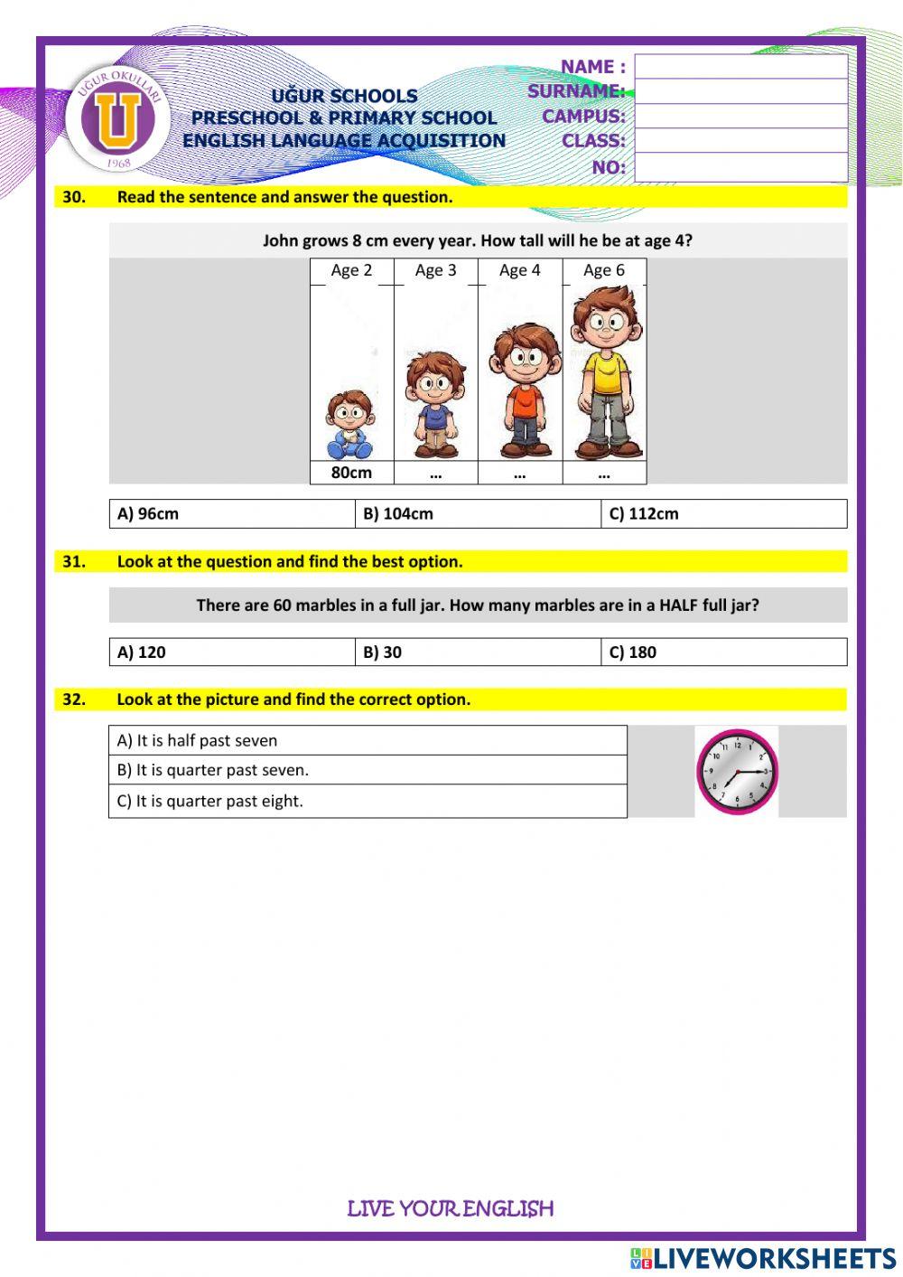 GR3-URT3-Practice Sheet3