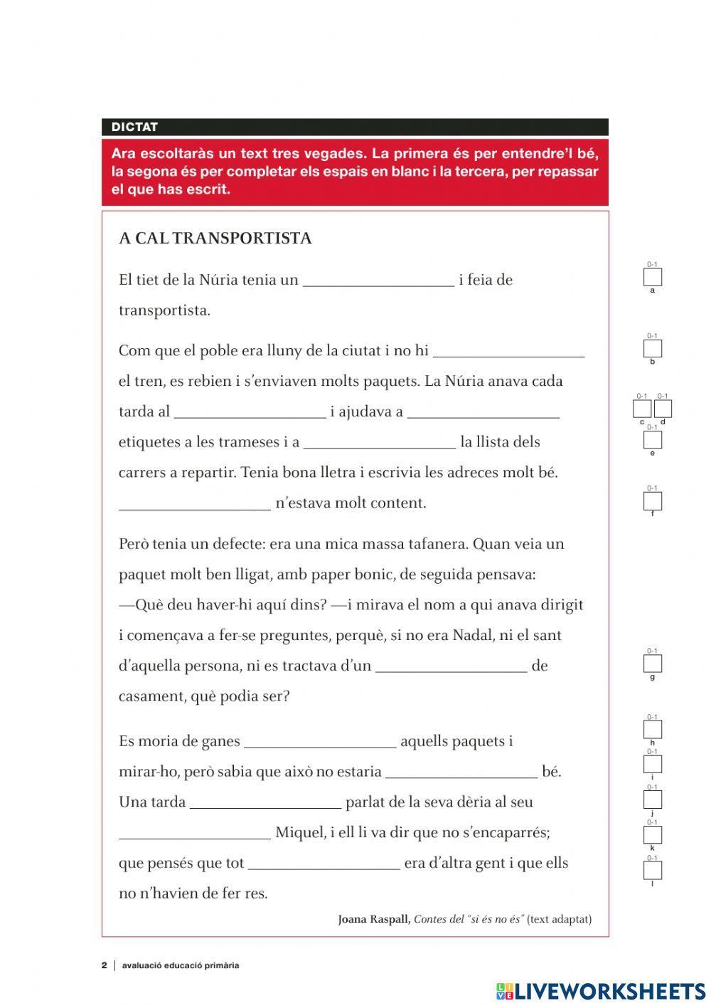 Ccbb català 2016 dictat