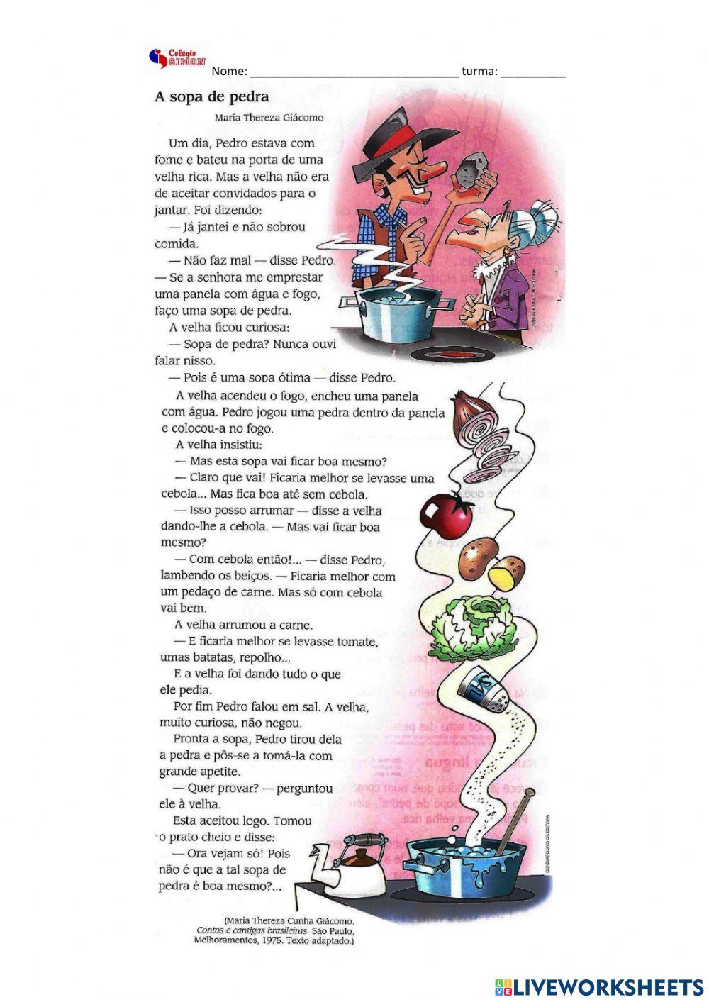 Compreensão conto de artimanha