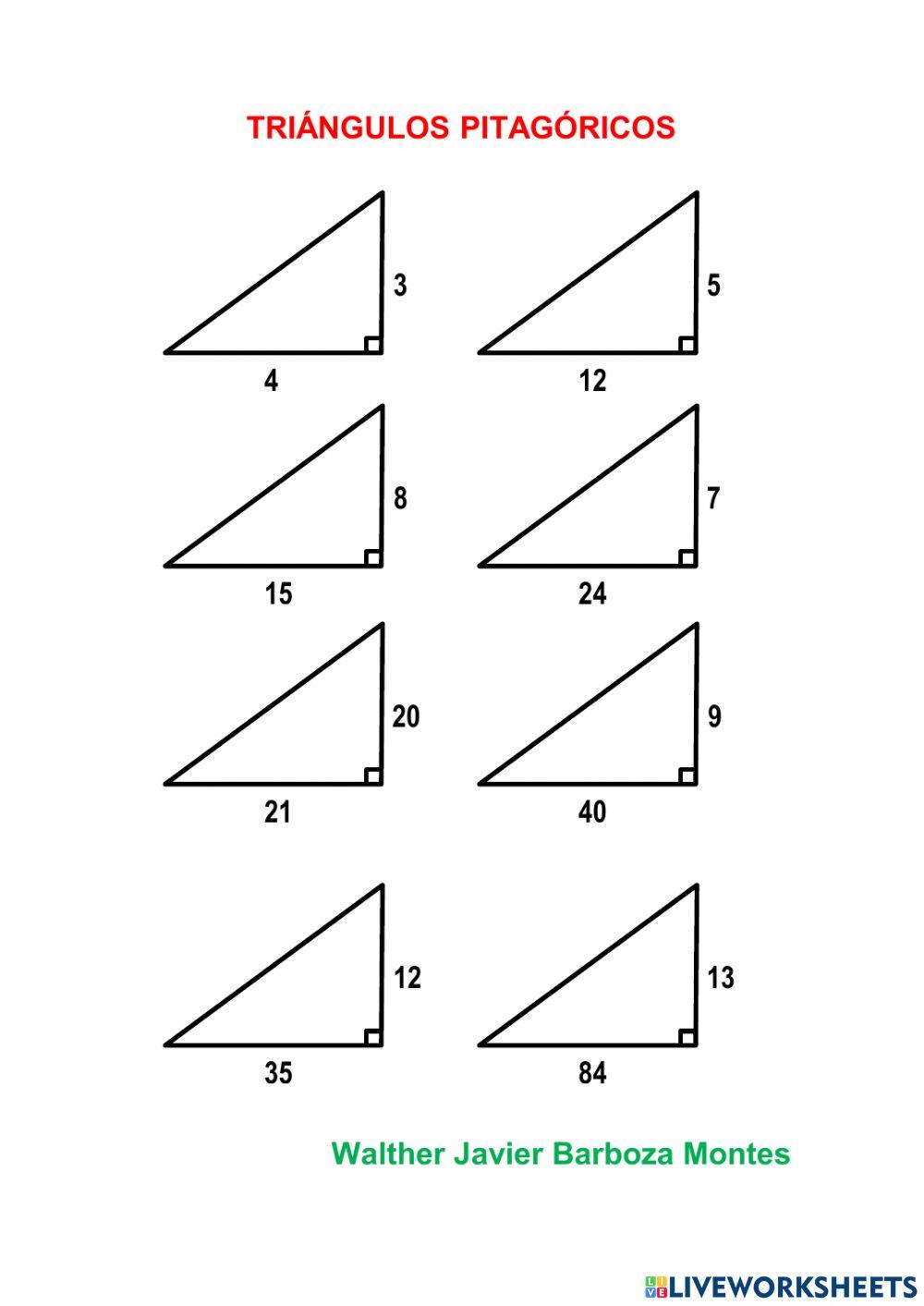 Triángulos Pitagóricos