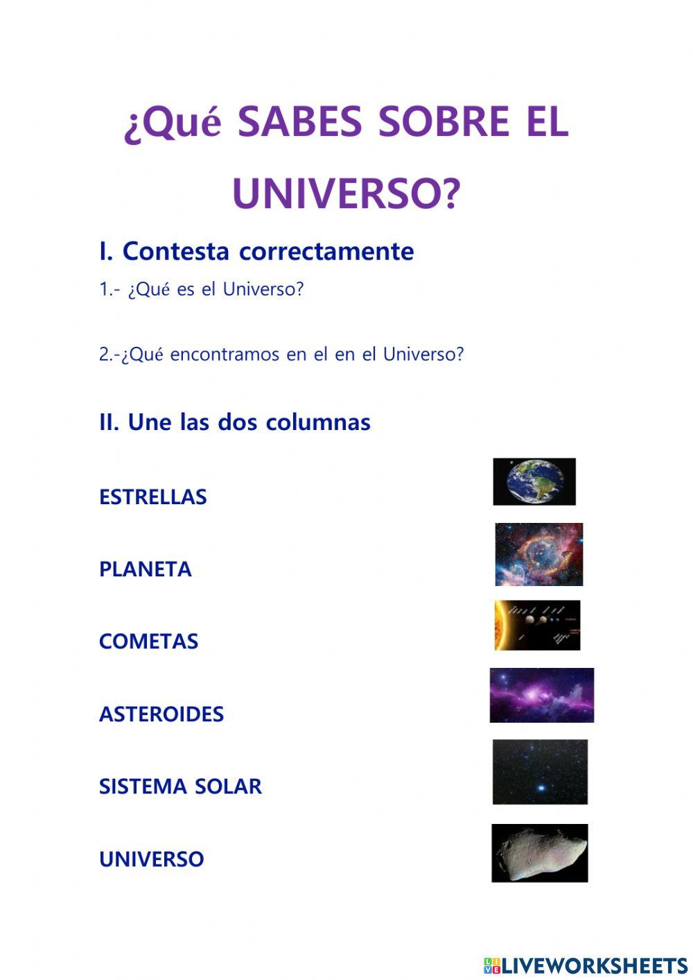 ¿qué sabes sobre el universo?