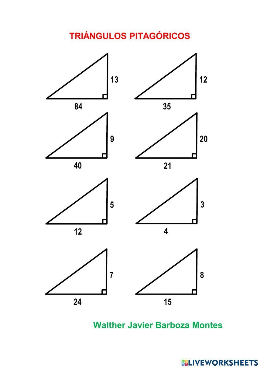 Triángulos Pitagóricos