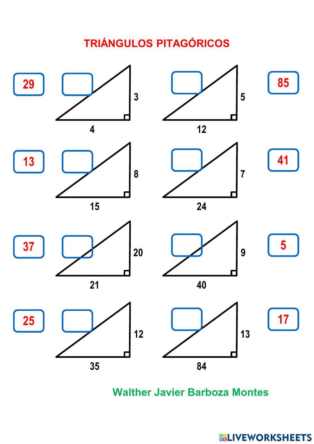 Triángulos Pitagóricos