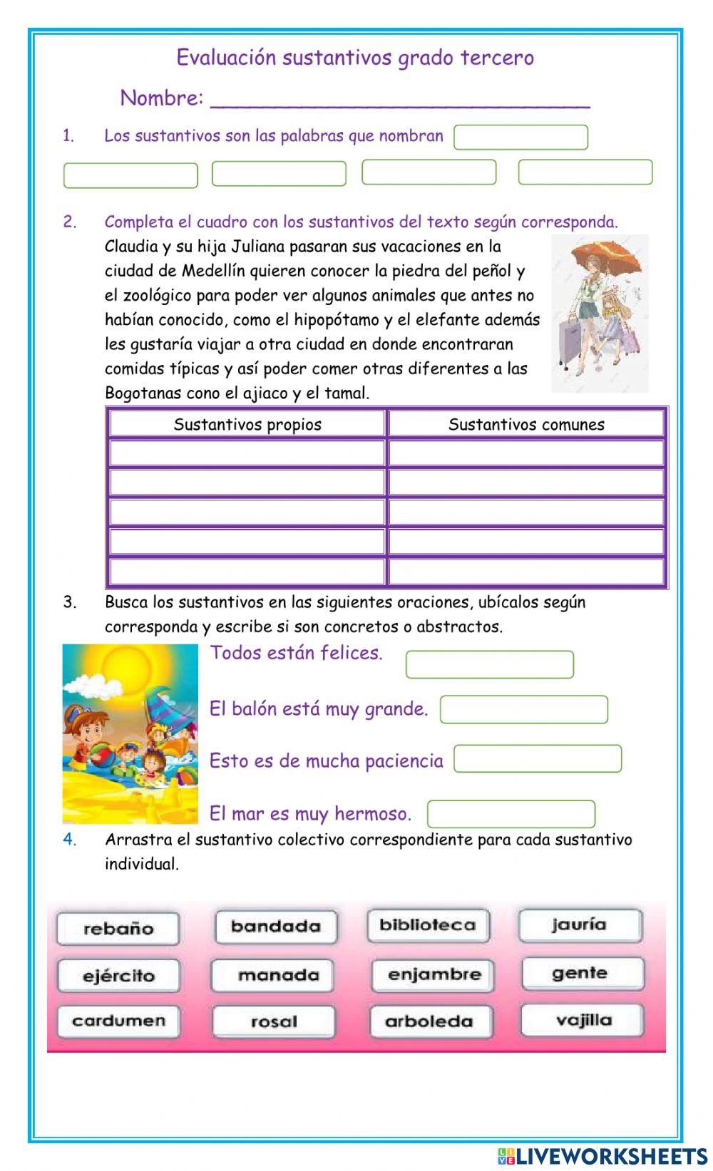 Clases de sustantivos