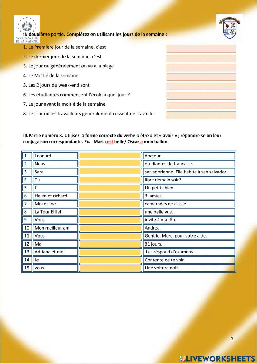 Examen écrit 1 phase 1 français 1