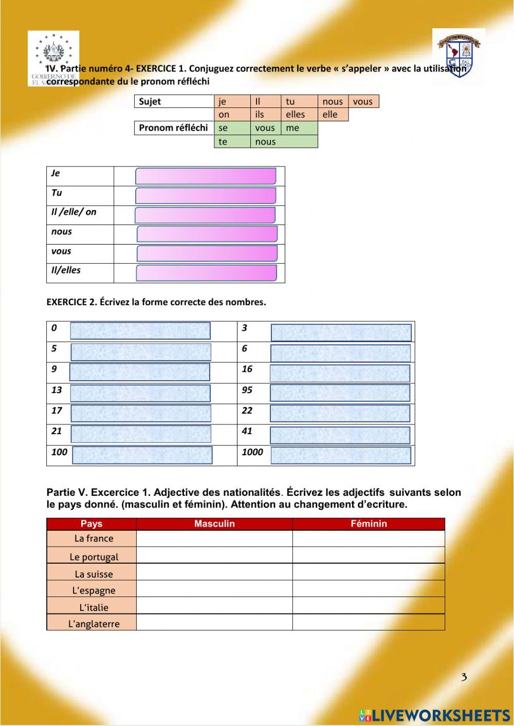 Examen écrit 1 phase 1 français 1