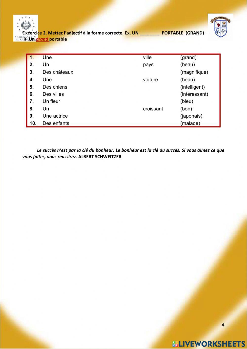 Examen écrit 1 phase 1 français 1