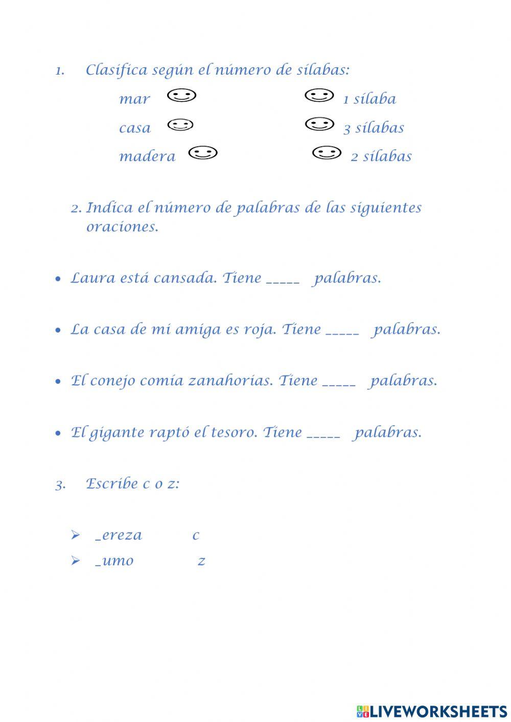 Repaso 1º Lengua