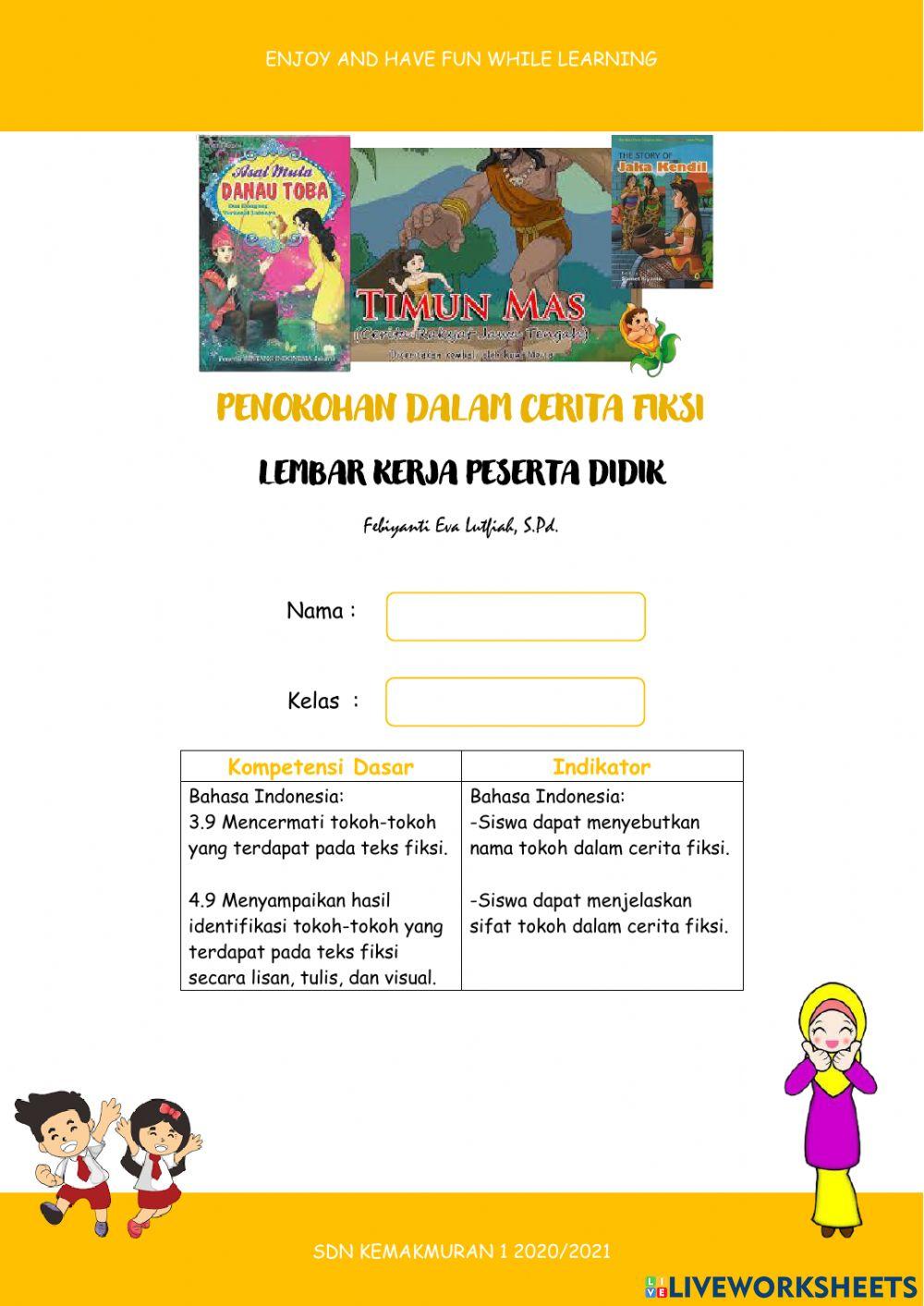 LKPD Bahasa Indonesia Penokohan dalam Cerita Fiksi Kelas 4 SD