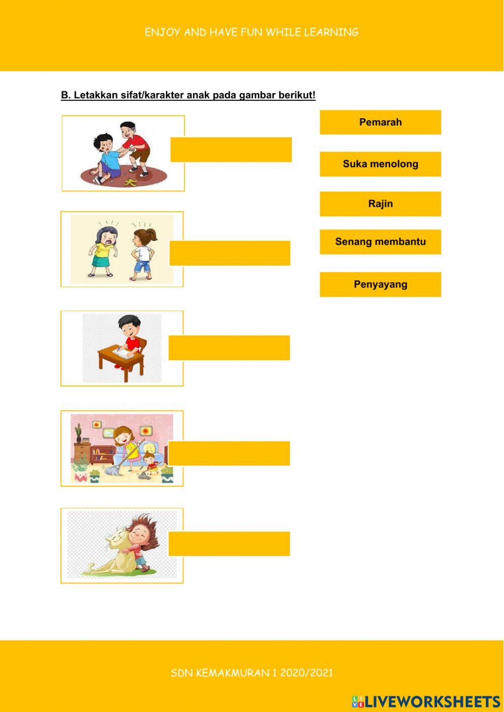 LKPD Bahasa Indonesia Penokohan dalam Cerita Fiksi Kelas 4 SD