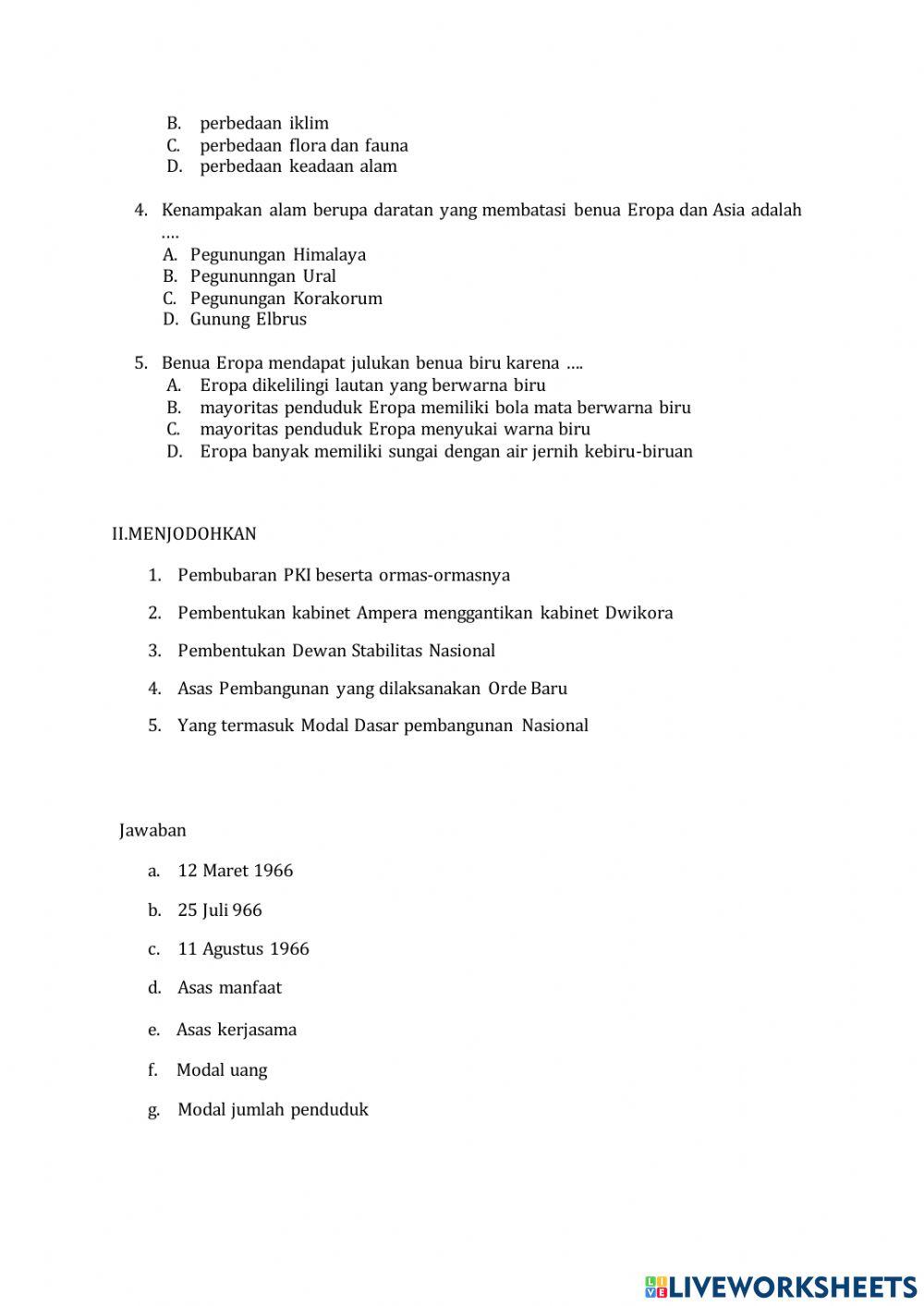 Latihan ujian sekolah