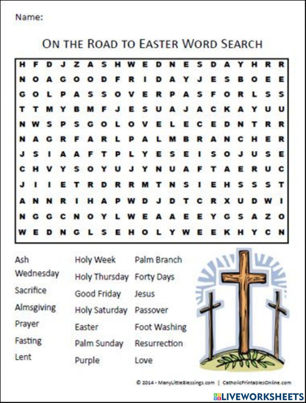 Lent online exercise for | Live Worksheets