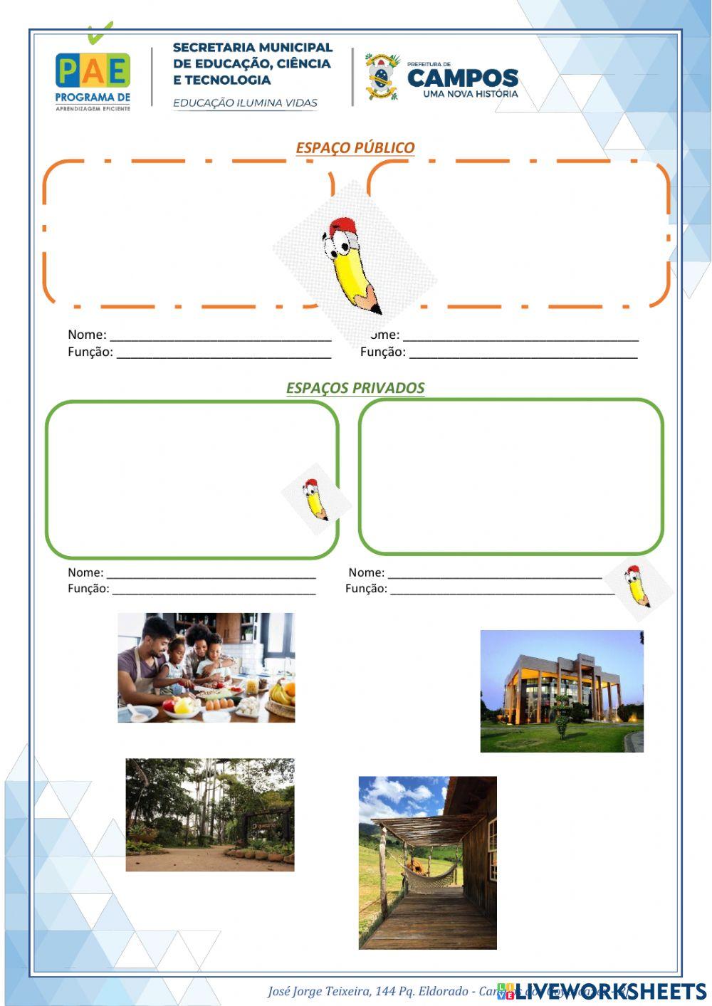 Espaço Público e Privado