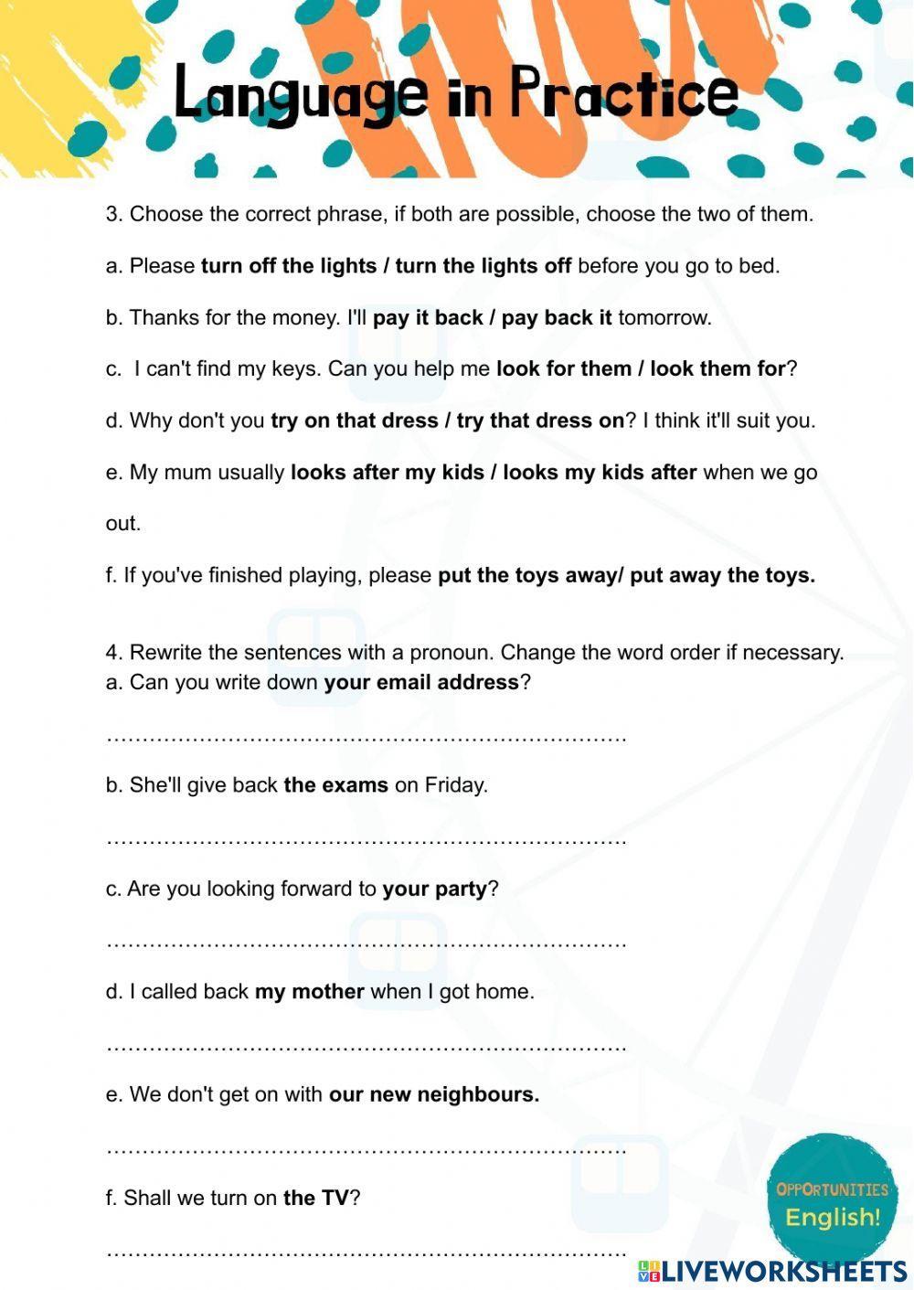 11B pre intermediate homework