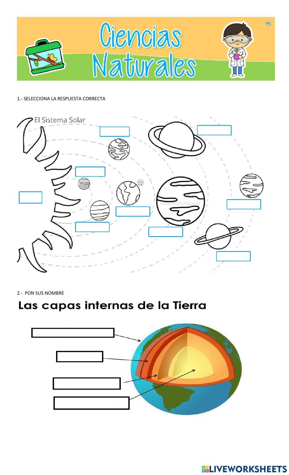 CIENCIAS NATURALES: EL SISTEMA SOLAR
