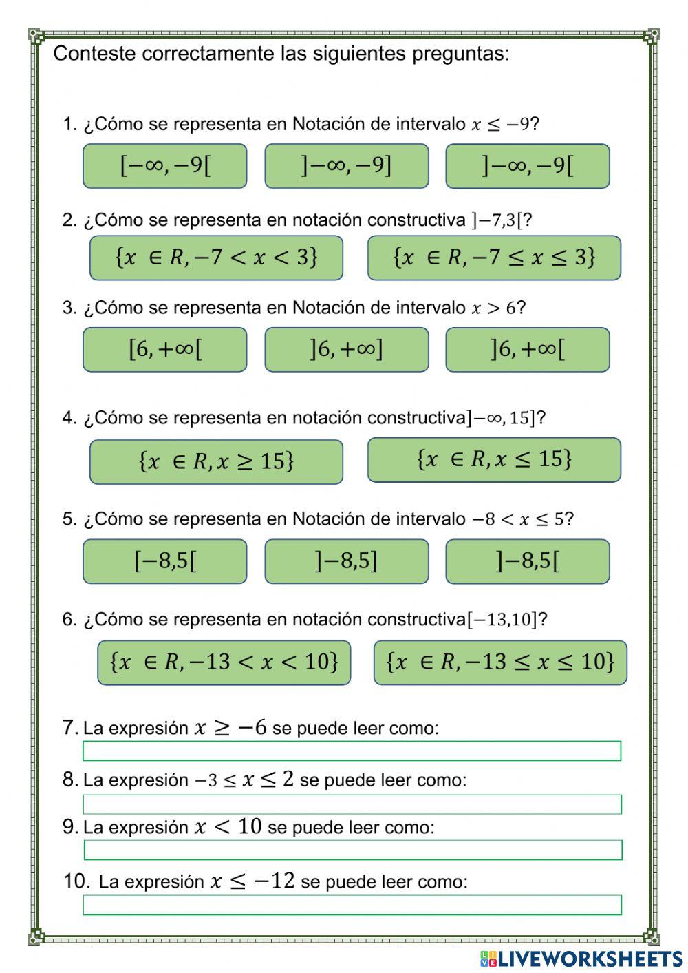 Desigualdades o inecuaciones dobles