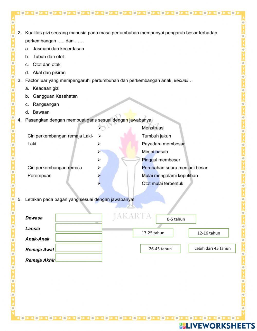 LKPD Perkembangan Tubuh Remaja