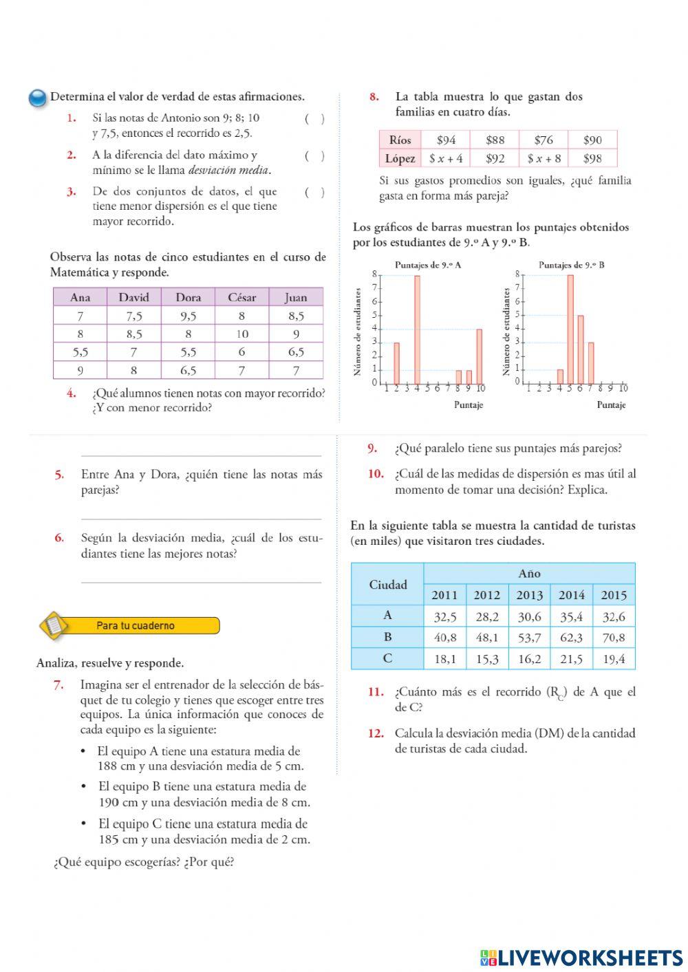 Rango y desviación media