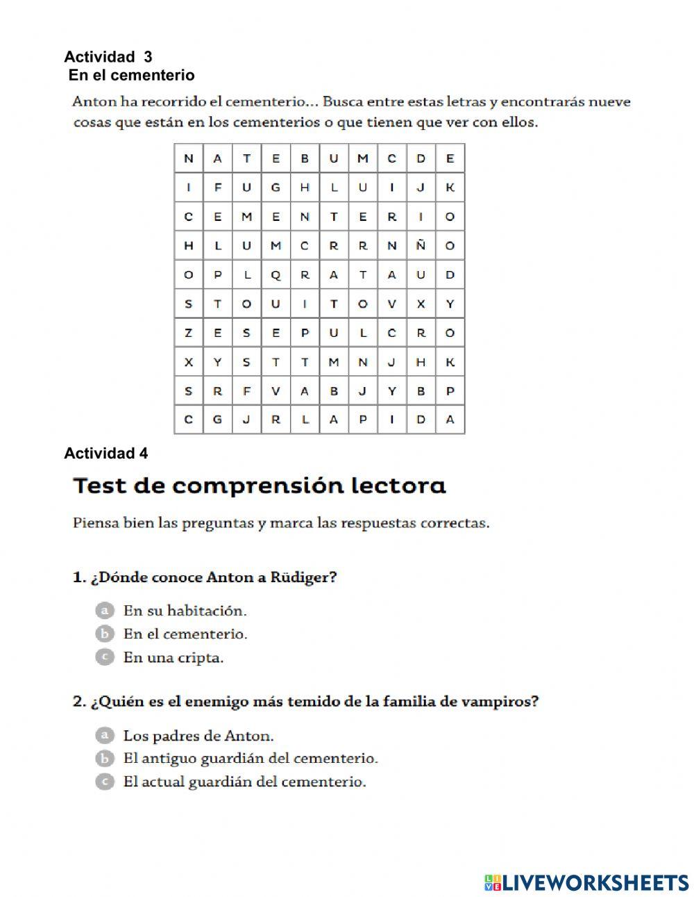 Taller Plan Lector El pequeño vampiro