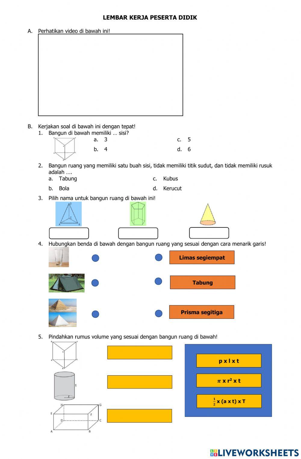 Soal soal worksheet | Live Worksheets